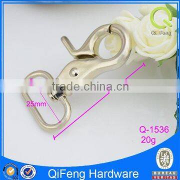Q-1536 Zinc Alloy Hook Fancy Tiny Silver Zipper Hooks