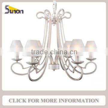 New luster wrought iron lamp acrylic shade pendant modern chandelier light