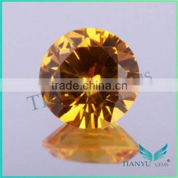 Loose blue sapphire gemstone wholesale china 22# round shape yellow sapphire gemstone