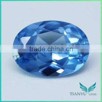 aaa quality 107# oval shape dark sapphire blue lab creat spinel