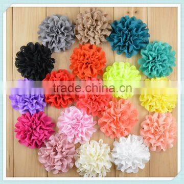 Spot embossed chiffon flower chrysanthemum crafts shoes flowers chiffon fabric