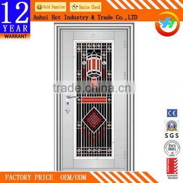 China Element Elegant Stainless Steel Door High Quality Solid Core Steel Door Factory Direct Anti-theft Safe Entry Single Door