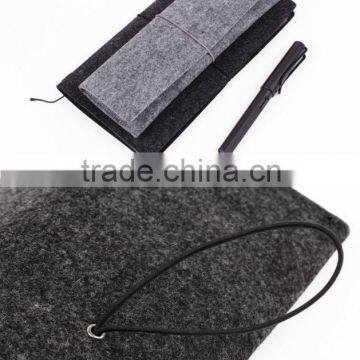 felt elastic strap vinyl pencil pouch for 2014 new design