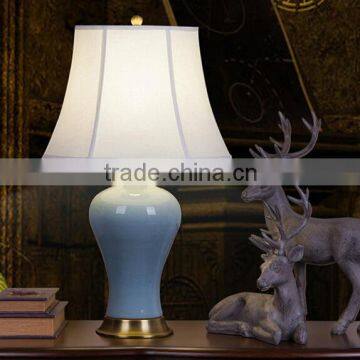 High Quanlity Ceramic Body With Fabric Lampshade Modern Desk Lamp Bedroom Living Room Table Lamp