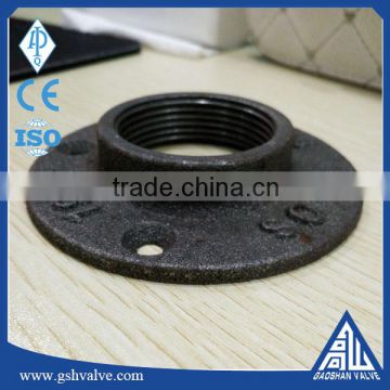 high quality 1/2' 1/4" 3/4" 1" thread black iron pipe floor flange with free sample