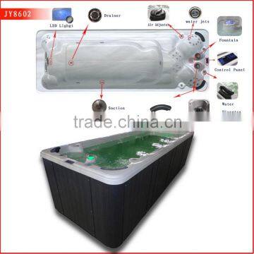 Top Popular Outdoor Whirlpool Tub,6M Long LED Swimming Pool,spa With Counter Current Unit