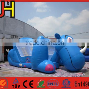 Hot sale inflatable rhino combo, inflatable bouncer slide, inflatable bounce castle