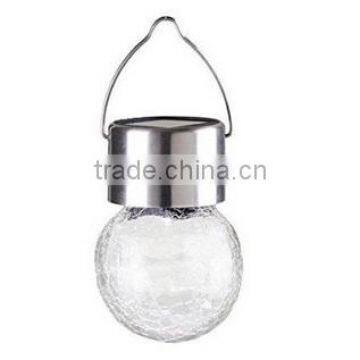 Crackle Glass Globe Solar Light With Hanger Sogrand Solar Pathway Light