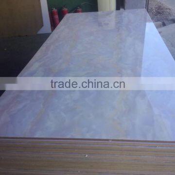Marble color acrylic sheet laminated mdf /plywood for kitchens
