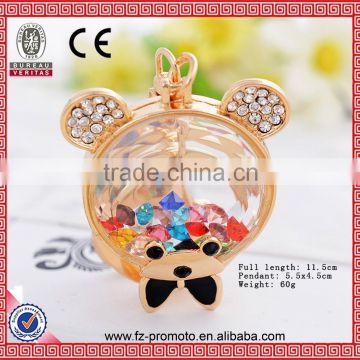 New Arrival Bear Pendant Clear Acrylic Keychain For Child