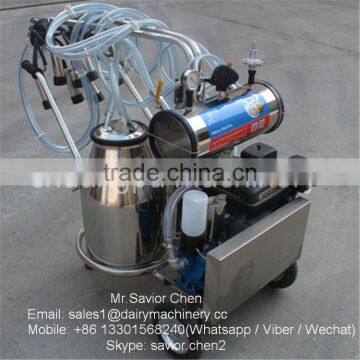 Double Buckets Petrol Power Cow Milking Machine For Dairy Farm