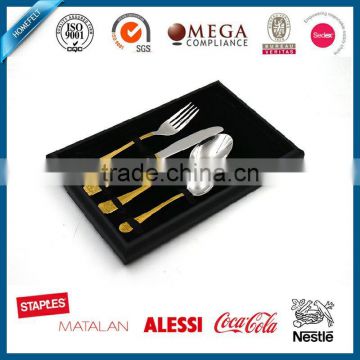 High Quality Stainless Steel Golden Cutlery Set Gold Plated Dinnerware