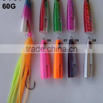 Hot sale colorful fishing lure rubber jig saltwater jigging lures