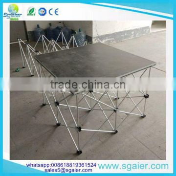 light weight TUV event diy runway stage with different fixed height