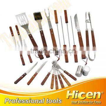 High Quality Aluminum Case Wooden Handle BBQ Tool photo-2