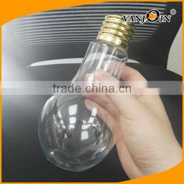 16oz Leak-proof Bulb Water Bottle Cute Milk Juice Light Bulb Bottle 500ml