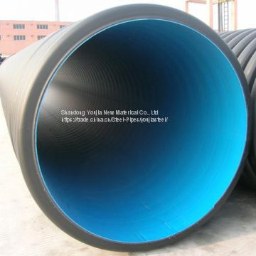 OD500mm SDR17.6 HDPE double wall corrugated pipe