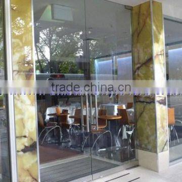 EXCLUSIVE MARBLE GREEN ONYX COLUMNS PILLARS CARVED TOP photo-5