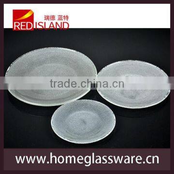 6" to 10" New Engraving Glass Salad Plate Fruit Plate