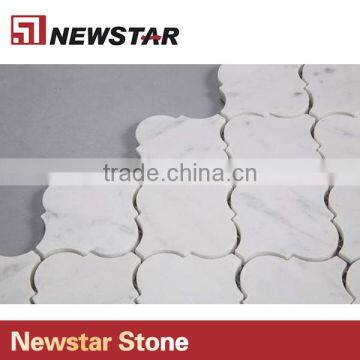 Newstar Italian White Carrara Arabesque Kitchen Bathroom Wall 12x12 Tile Mosaic photo-3