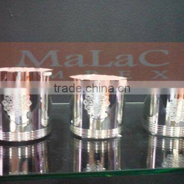 Brass Candle Cup, Soy Candle Jar, Silver Finish Candle Vessels photo-2
