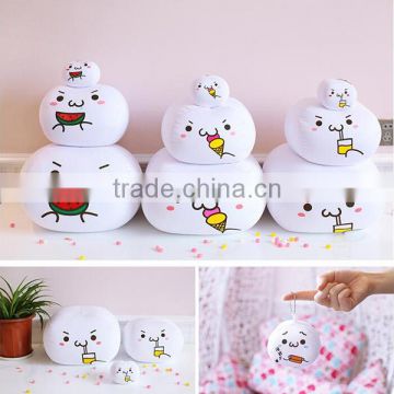 White Round Eps Foam Soft Emoji Doll