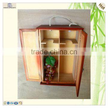 Popular Red Colored Door Cabinet Shaped Wine Box photo-5