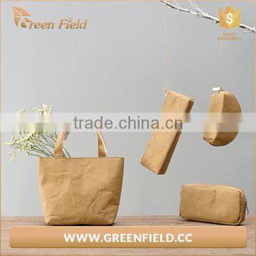 Professional Manufacture OEM Design Washable Kraft Paper Bag Handbag Style Paper Bag