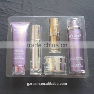 flocking packing tray PVC flocking blister packing for cosmestic