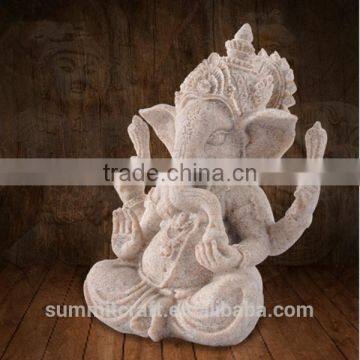 Wedding Gift Resin Sandstone Hindu God Lord Ganesha Idol Figurine photo-2