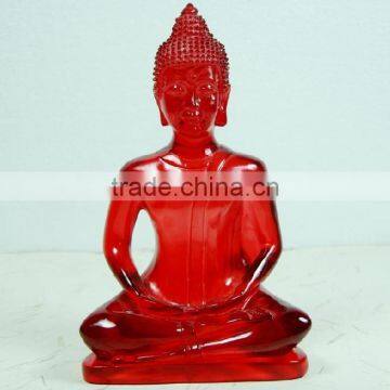 Decorative Transparent Resin Sitting Buddha Statue photo-2