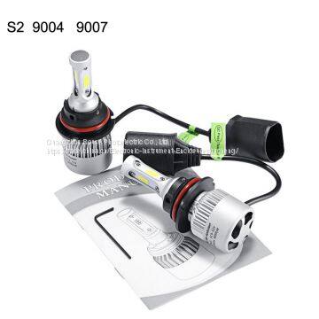 S2 9004 9007 cob  LED Headlight Bulbs 72W 8000LM LED Car Headlamp Hi-Lo Beam Automobile Light Conversion Kit 6500K 12V