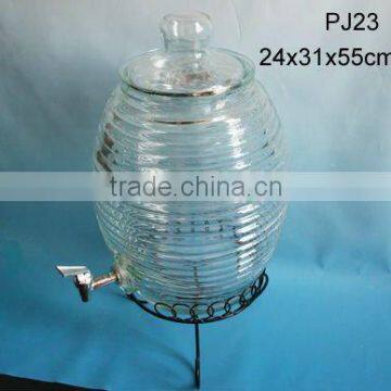 thread clear glass wine cereal beer dispenser PJ23