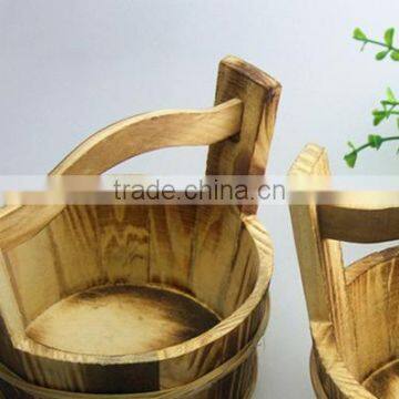 Retro Roast Color Handle Wooden Barrel photo-3