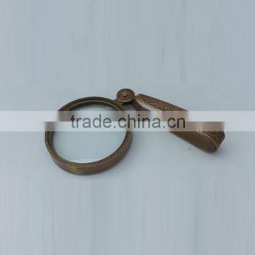 brass plated folding magnifing glass for sale