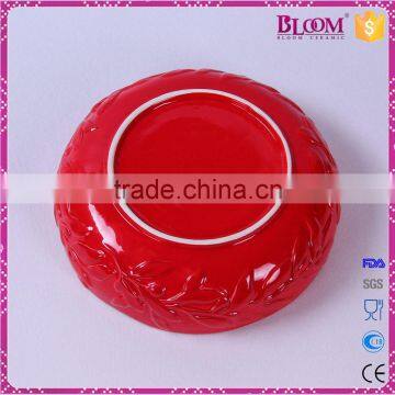 Red Glazed Ceramic Candy Dish Wedding Favors photo-5