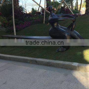 Fiberglass Man Character on Bench photo-4