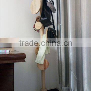 Wooden Clothes Drying Rack Stand Coat Rack Bag Rack Modern Design photo-4