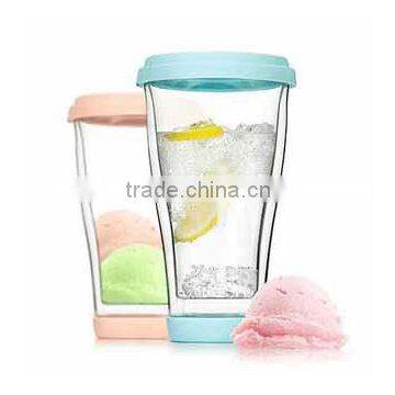 350ml with blanket and lid double wall insulated glasses