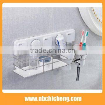 Multi Bathroom Storage Rack Bath Jewelry Holder Wall Suction Commodity Shelf photo-2