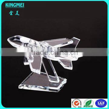 Mini Optical Crystal Aircraft Aeroplane Model For Birthday Souvenir photo-2