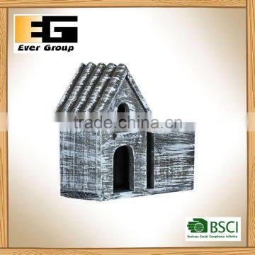 Wood Flowerpot House Planter Succulent Creative Handmade Flower Pots photo-2