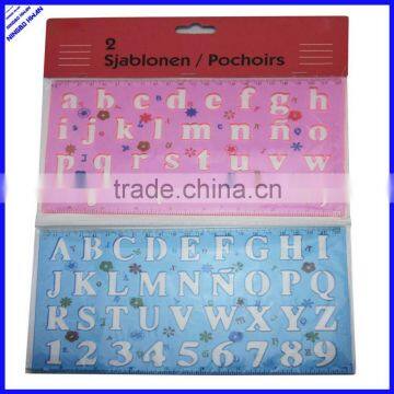 22cm plastic drawing alphabet ruler