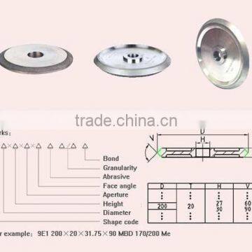 Electroplated Diamond paralell slant grinding wheels