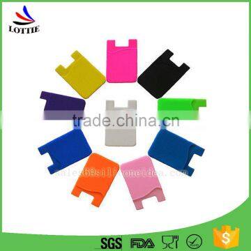 China Manufacturers Smart wallet Silicone cell phone credit card holder