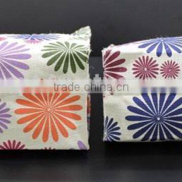 PP Laminated Jute Tote Bag With Wooden Eye Shape Cane Handle - Exclusive Printed Design photo-5