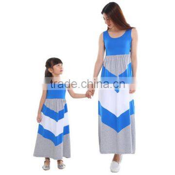 Chevron Strip Mommy And Me Maxi Dress 2016