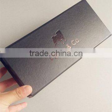 Black magnetic closure gift box with hot stamping logo
