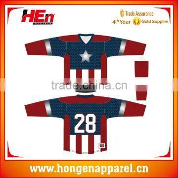 Hongen apparel wholesale ice hockey team sets hockey league jersey