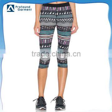 nylon spandex fitness custom printed leggings for women